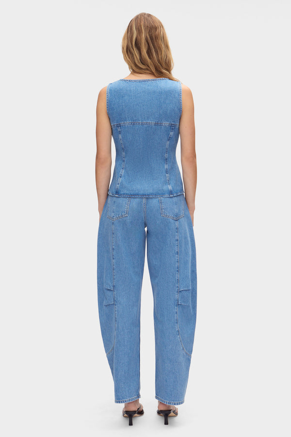 Aligne ALIGNE Buttoned Denim Top - Blue | Ariella TOPS