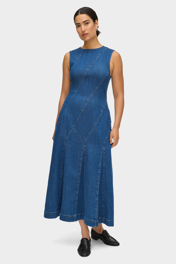 aligne ALIGNE Denim Midi Dress - Blue | Raven DRESSES