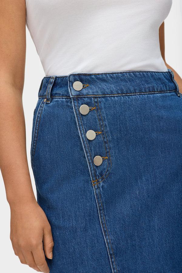 Aligne ALIGNE Denim Midi Skirt - Blue | Asher SKIRTS