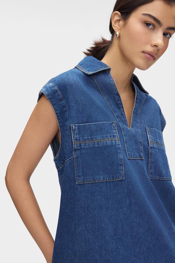 Aligne ALIGNE Denim Mini Dress - Blue | Matt DRESSES