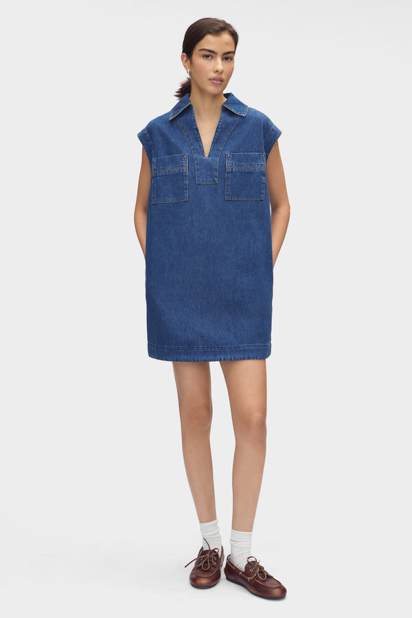 aligne ALIGNE Denim Mini Dress - Blue | Matt DRESSES