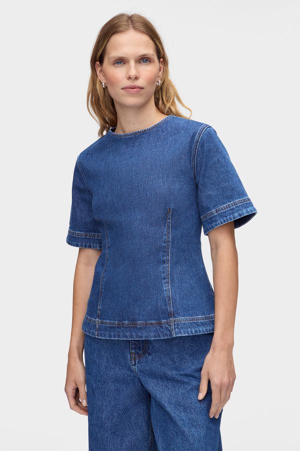 aligne ALIGNE Denim Top - Blue | Cheer TOPS