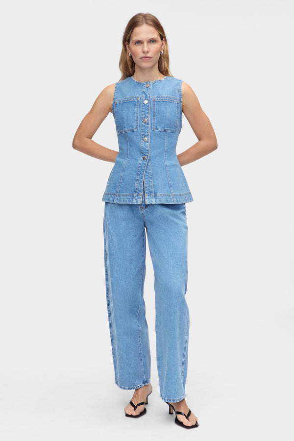 aligne ALIGNE Denim Waistcoat - Blue | Duke WAISTCOATS