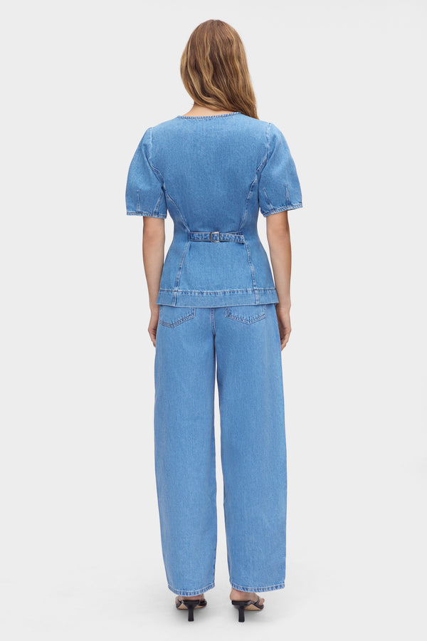 Aligne ALIGNE Denim Waisted Shirt - Blue | Anais TOPS