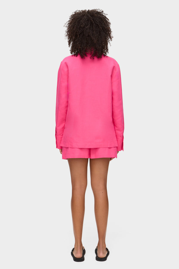 Aligne ALIGNE Linen Shirt - Pink | Cherry TOPS