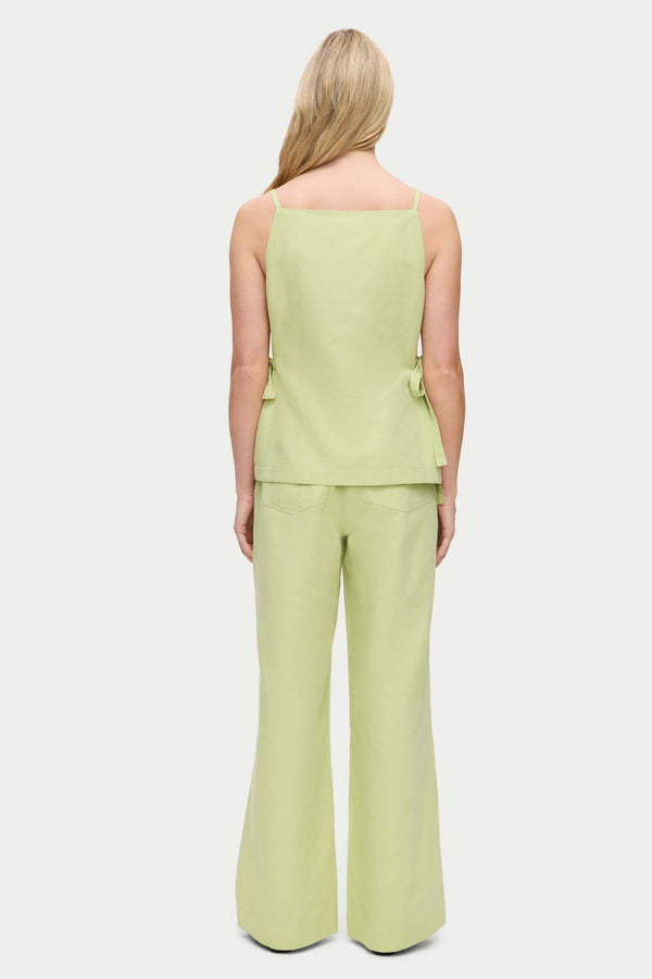 Aligne ALIGNE Linen Tie Top - Green | Ozais TOPS