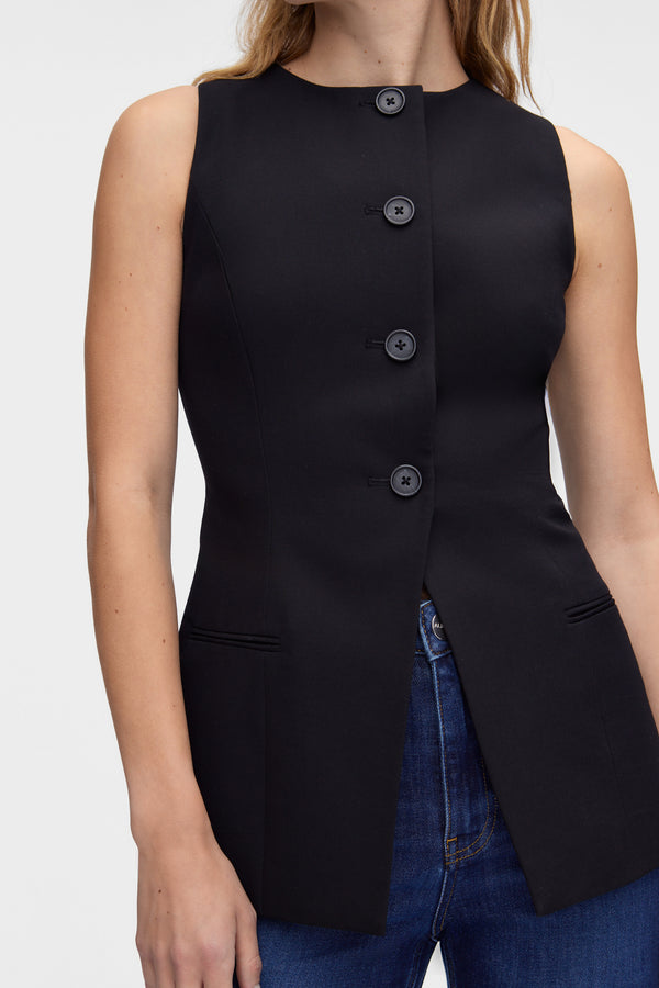 aligne ALIGNE Long Waistcoat - Black | Leo WAISTCOATS