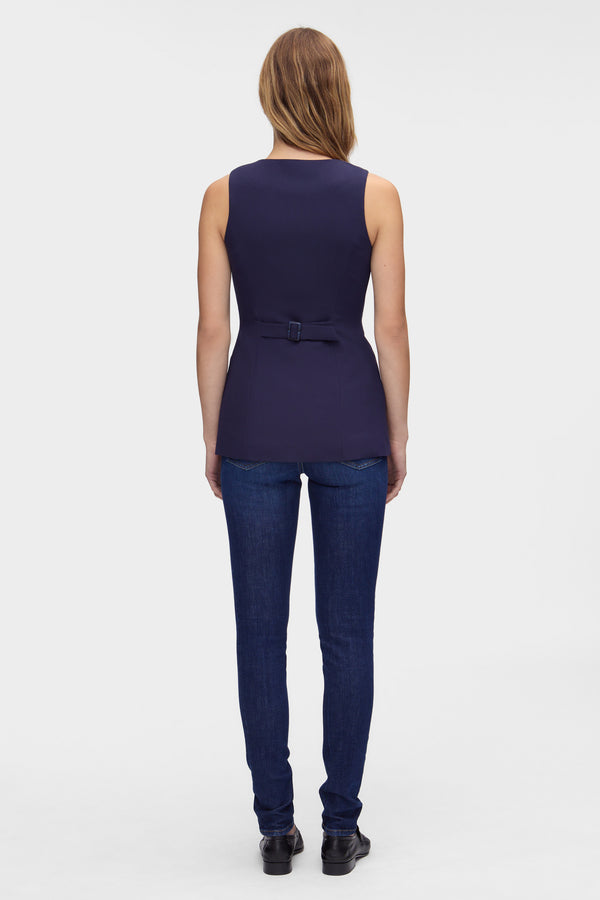 Aligne ALIGNE Long Waistcoat - Navy | Leo WAISTCOATS