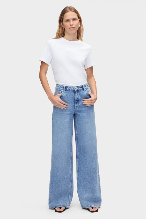 Aligne ALIGNE Low Rise Loose Wide Jeans - Blue JEANS