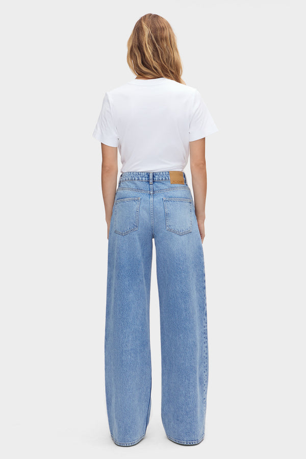 Aligne ALIGNE Low Rise Loose Wide Jeans - Blue JEANS