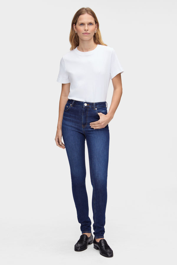 aligne ALIGNE Mid Rise Skinny Jeans - Blue JEANS