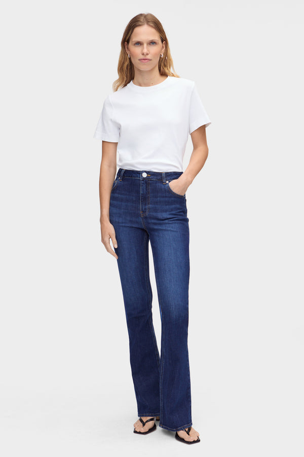 Aligne ALIGNE Mid Rise Slim Flare Jeans - Blue JEANS