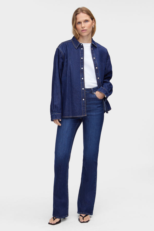 aligne ALIGNE Mid Rise Slim Flare Jeans - Blue JEANS