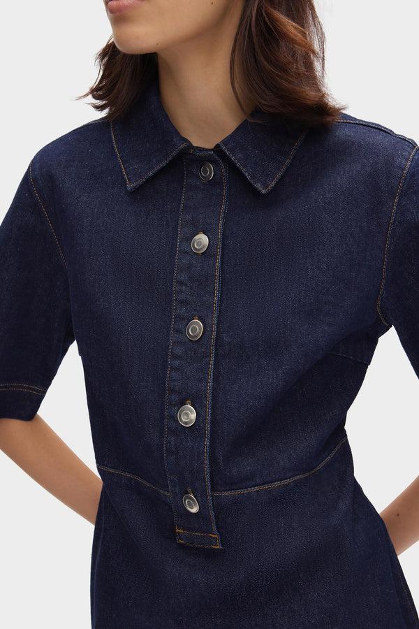 Aligne ALIGNE Mini Denim Dress - Blue | Amber DRESSES