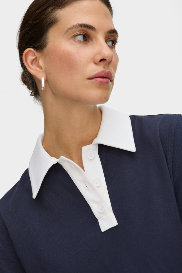 Aligne ALIGNE Polo Top - Blue | Bree TOPS