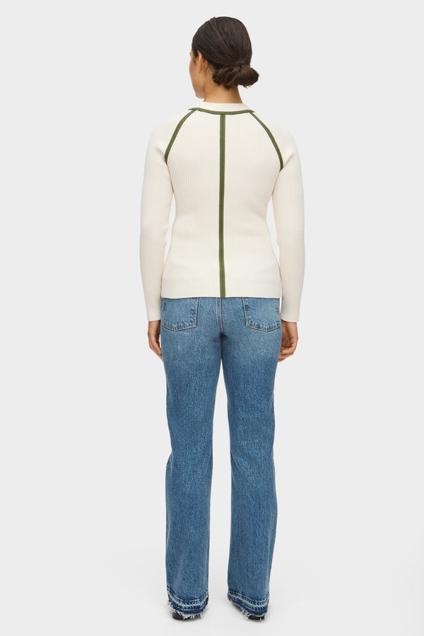 Aligne ALIGNE Ribbed Knitted Top - Beige | Helter TOPS