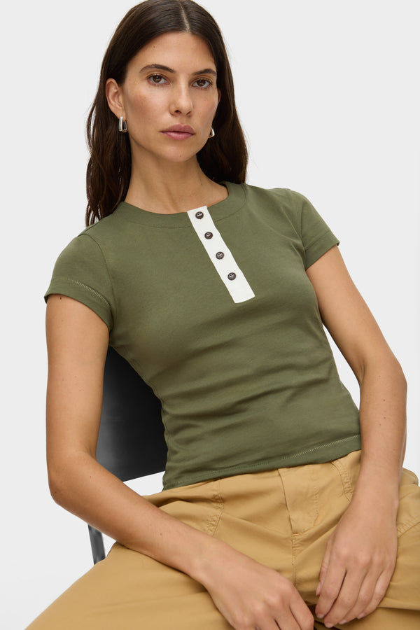 aligne ALIGNE Slim Fit T-Shirt - Green | Axel TOPS