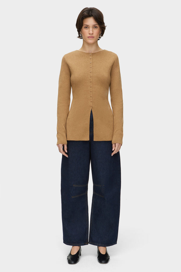 Aligne ALIGNE Waisted Knit - Camel | Daphne KNITWEAR