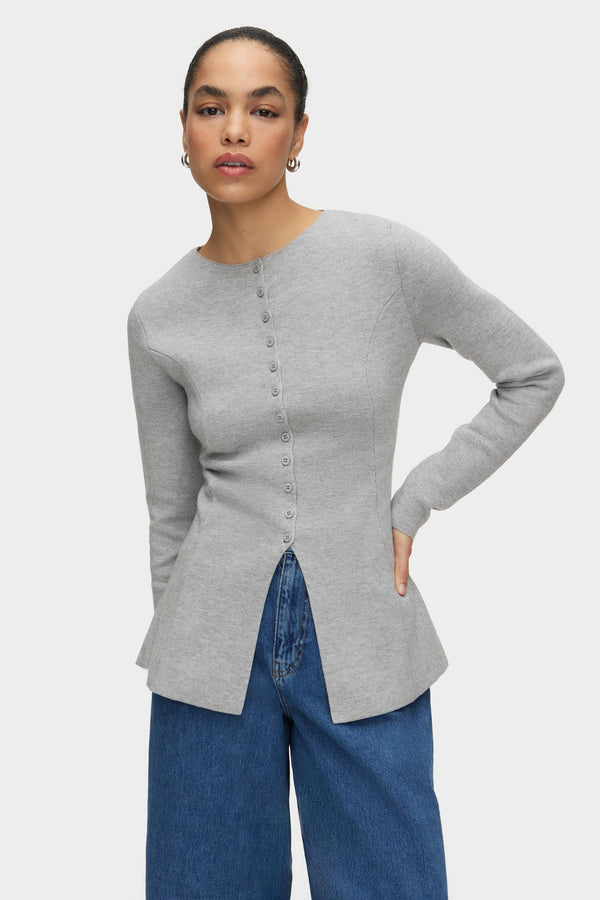 Aligne ALIGNE Waisted Knit - Grey | Daphne KNITWEAR