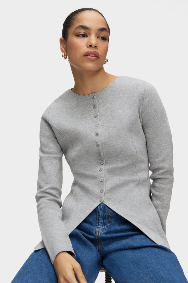 aligne ALIGNE Waisted Knit - Grey | Daphne KNITWEAR