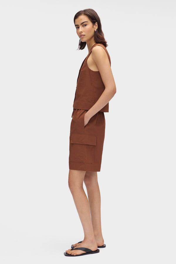 Aligne ALIGNE Bermuda Cargo Shorts - Brown | Kyra TROUSERS