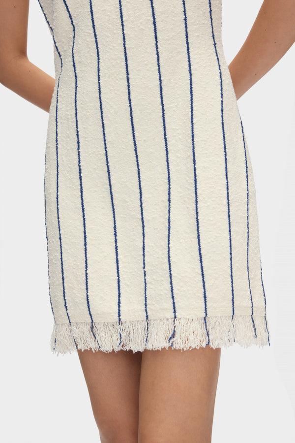 Aligne ALIGNE Boucle Striped Mini Dress - Beige | Immy DRESSES