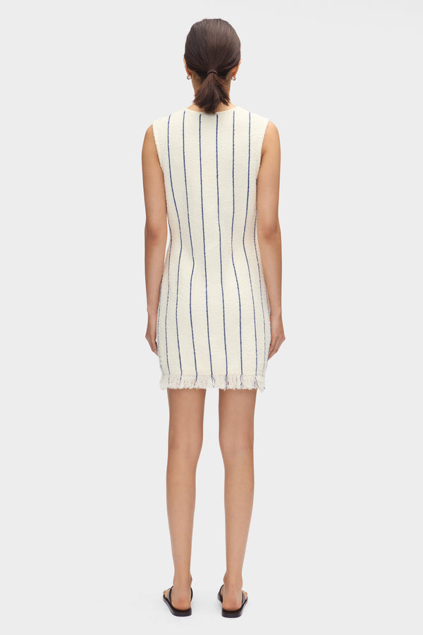 Aligne ALIGNE Boucle Striped Mini Dress - Beige | Immy DRESSES