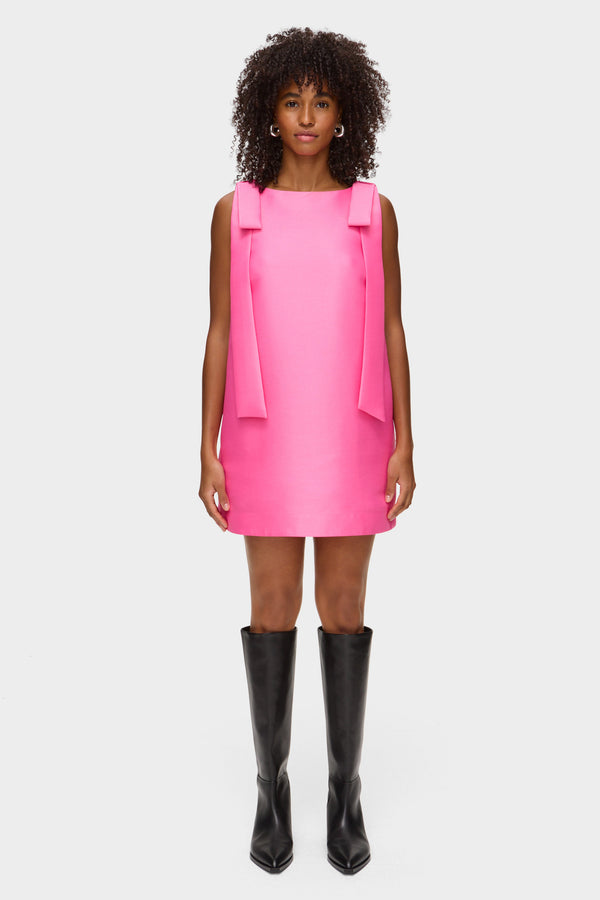 Aligne ALIGNE Bow Satin Mini Party Dress - Pink | FERN DRESSES