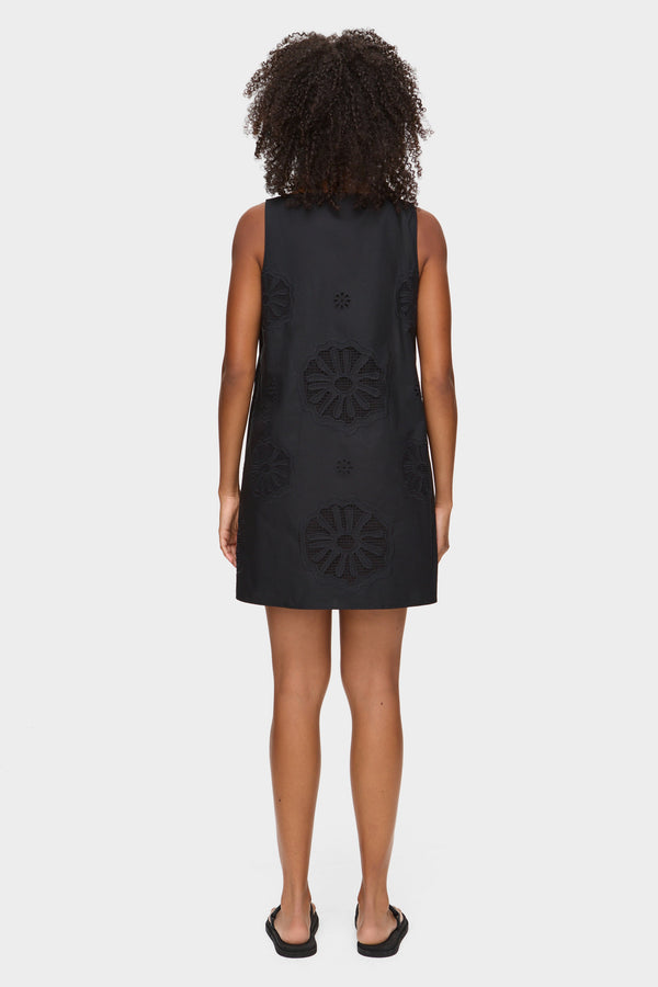 Aligne ALIGNE Broderie Mini Dress - Black | Belle DRESSES