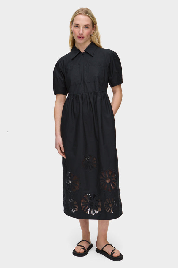 Aligne ALIGNE Broderied Dress - Black | Gabriella DRESSES