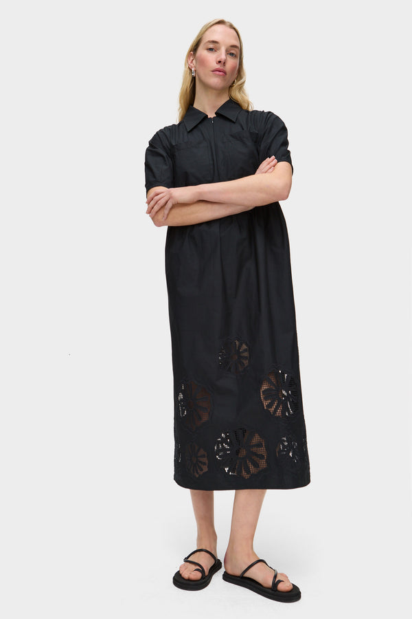 aligne ALIGNE Broderied Dress - Black | Gabriella DRESSES