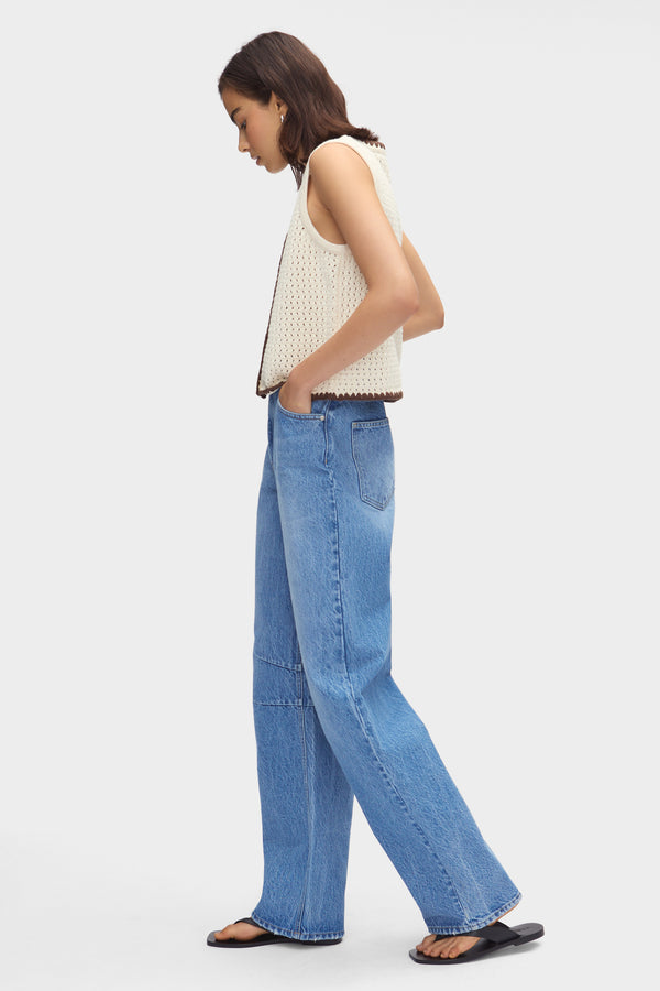 Aligne ALIGNE Buttoned Crochet Top - White | Camilla TOPS