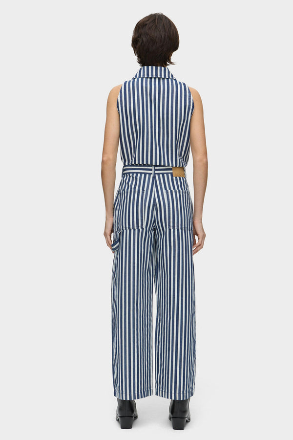 Aligne ALIGNE Cargo Striped Wide Straight Leg Jeans - Blue | Wolf JEANS