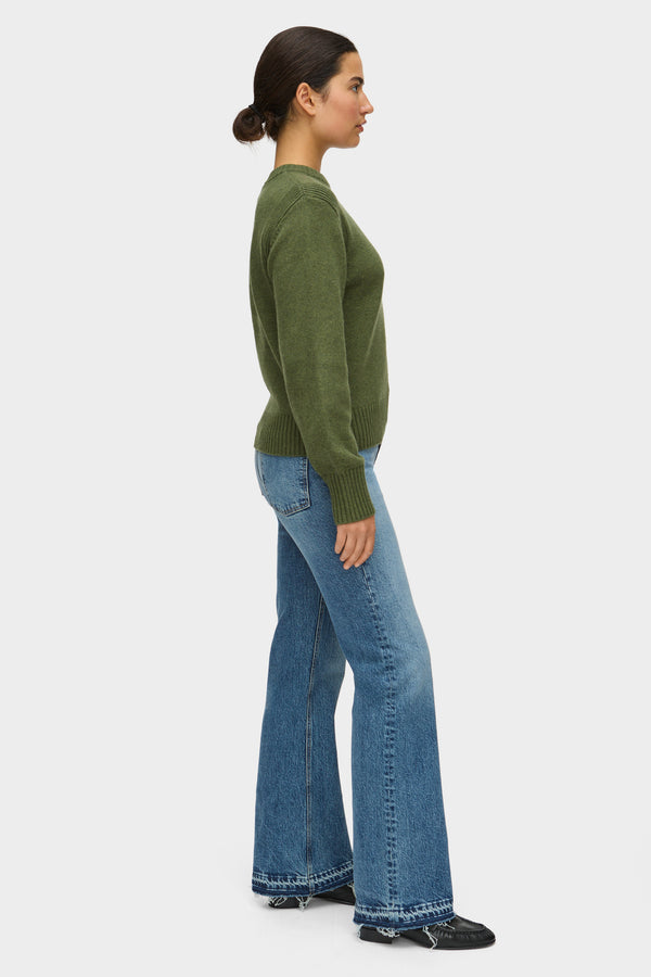 Aligne ALIGNE Crew Neck Knitted Jumper - Green | Dion KNITWEAR