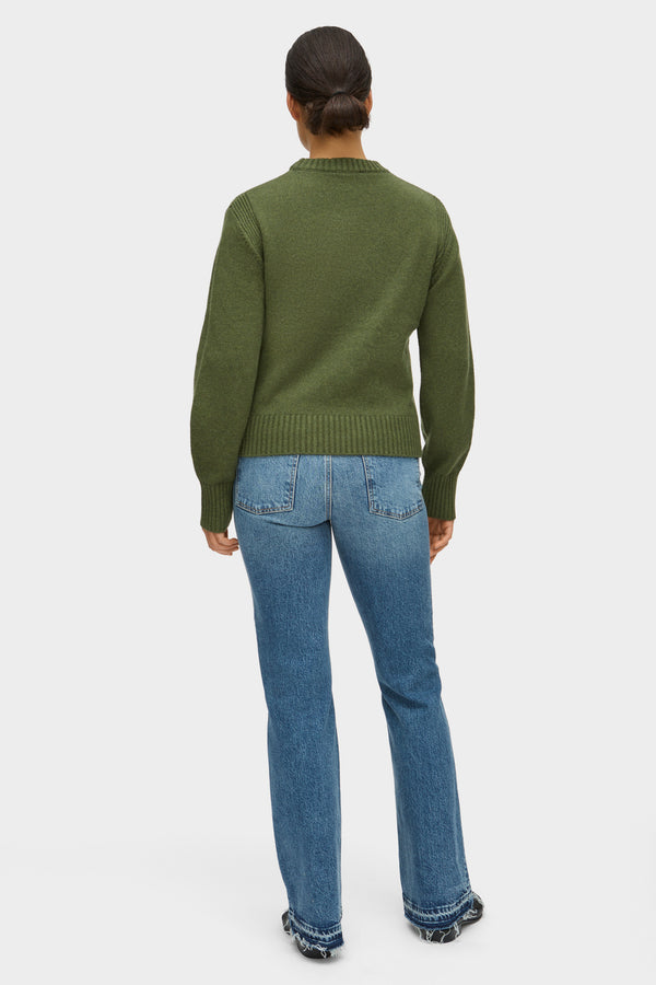 Aligne ALIGNE Crew Neck Knitted Jumper - Green | Dion KNITWEAR