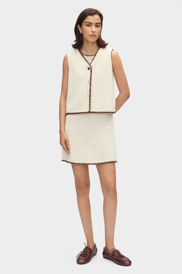 Aligne ALIGNE Crochet Mini Dress - White | Immy DRESSES