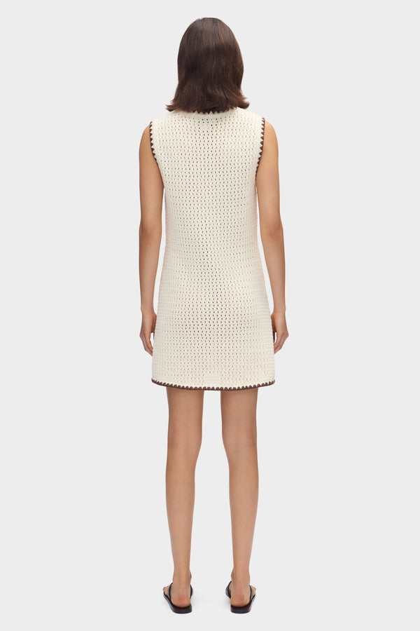 Aligne ALIGNE Crochet Mini Dress - White | Immy DRESSES