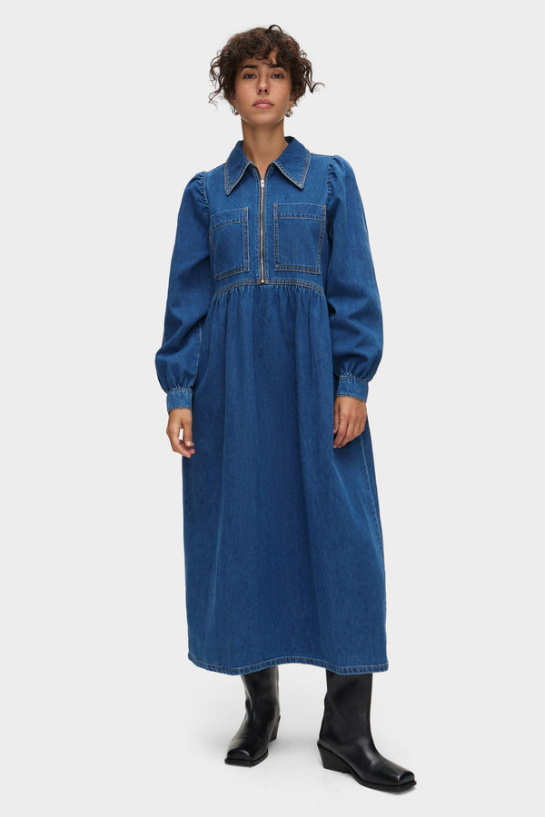 Aligne ALIGNE Denim Long Sleeve Midi Dress | Gabriella DRESSES