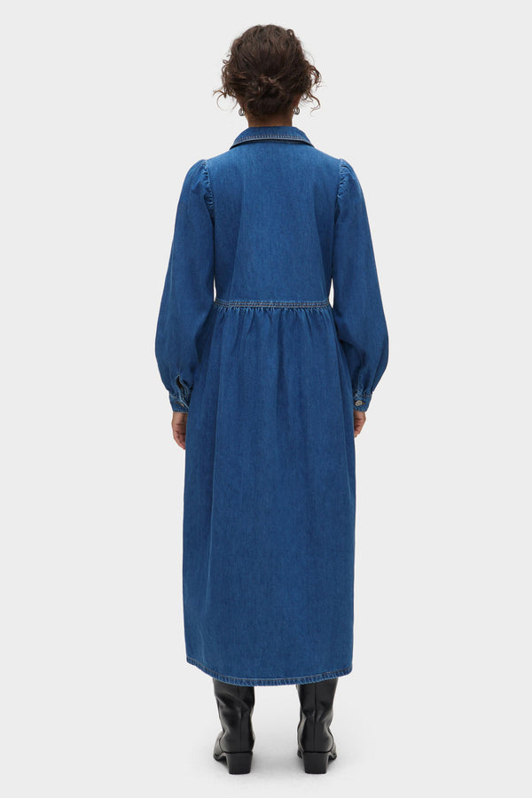 Aligne ALIGNE Denim Long Sleeve Midi Dress | Gabriella DRESSES