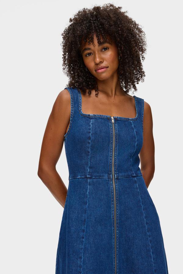 Aligne ALIGNE Denim Midi Dress - Blue | Paisley DRESSES