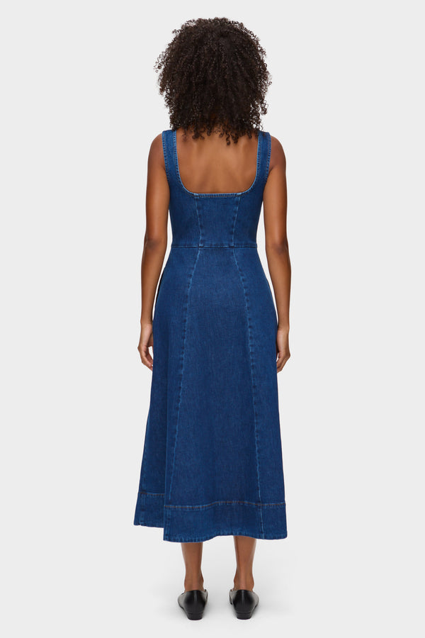 Aligne ALIGNE Denim Midi Dress - Blue | Paisley DRESSES