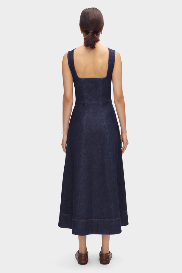 aligne ALIGNE Denim Midi Dress - Indigo | Paisley DRESSES