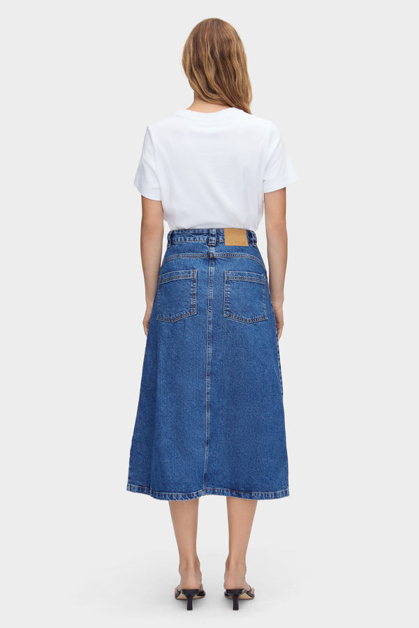 Aligne ALIGNE Denim Midi Skirt - Mid Blue | Troy SKIRTS
