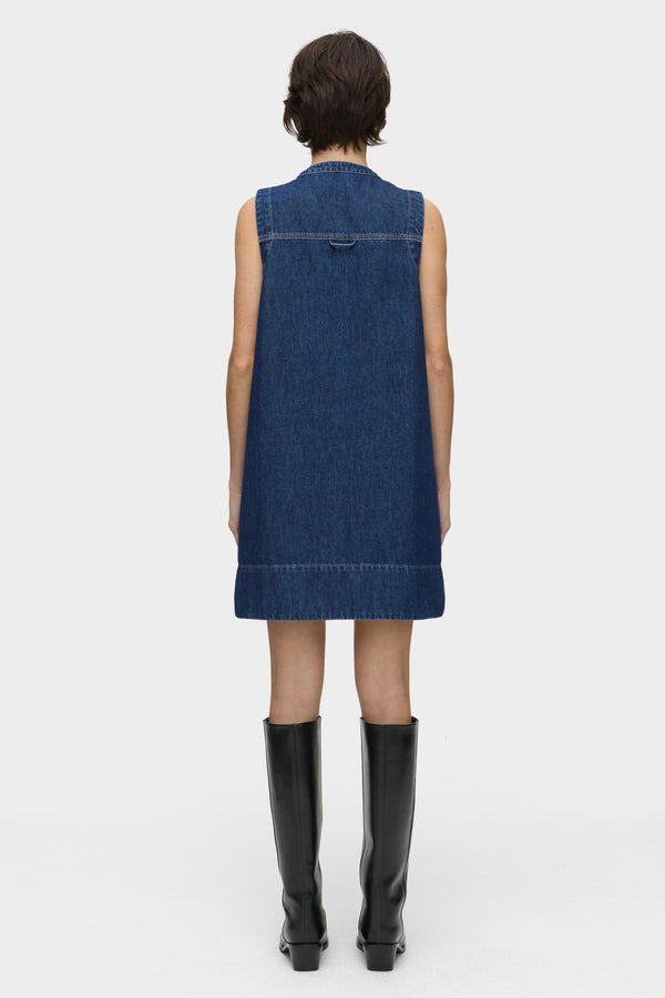 Aligne ALIGNE Denim Mini Dress - Dark Blue | Luella DRESSES
