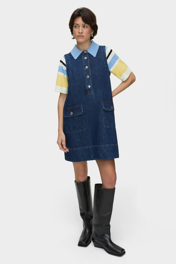 Aligne ALIGNE Denim Mini Dress - Dark Blue | Luella DRESSES