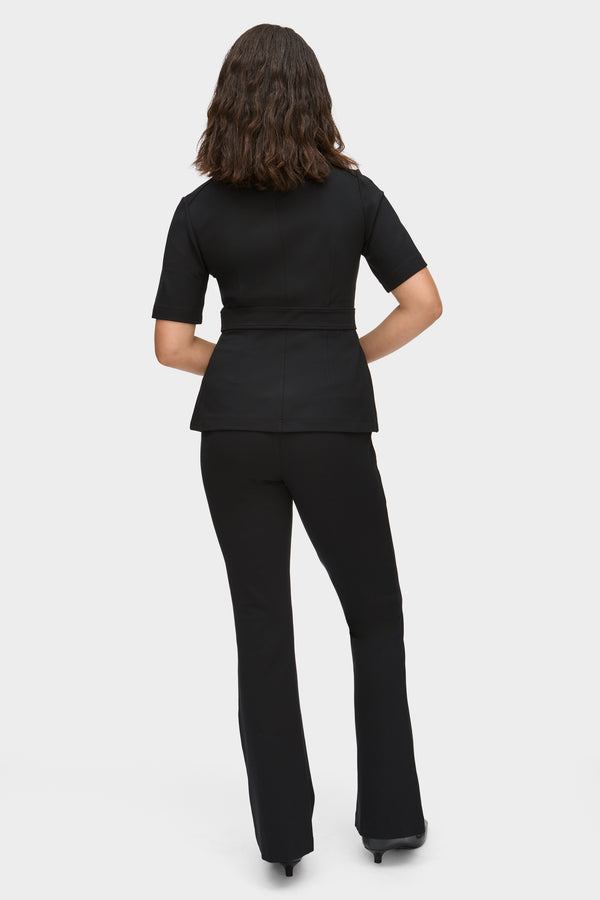 Aligne ALIGNE Flare Tailored Trouser - Black | Edie TROUSERS