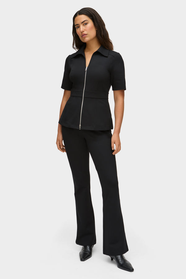 aligne ALIGNE Flare Tailored Trouser - Black | Edie TROUSERS