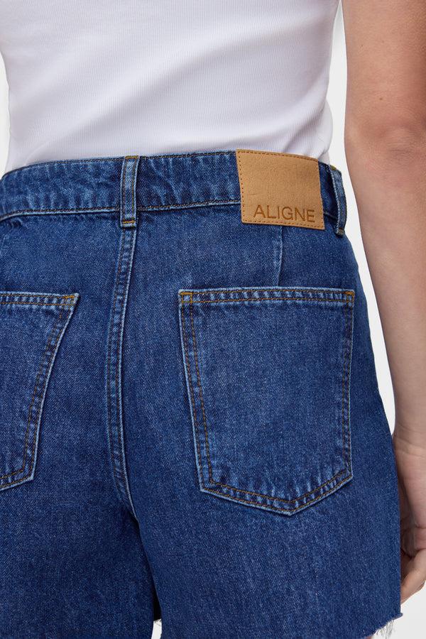 Aligne ALIGNE Frayed Denim Shorts - Blue | Ideal SHORTS