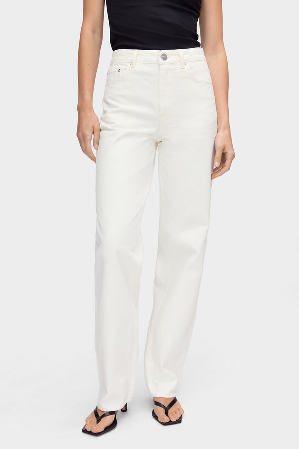 Aligne ALIGNE High Rise Straight Leg Jeans - Ecru JEANS