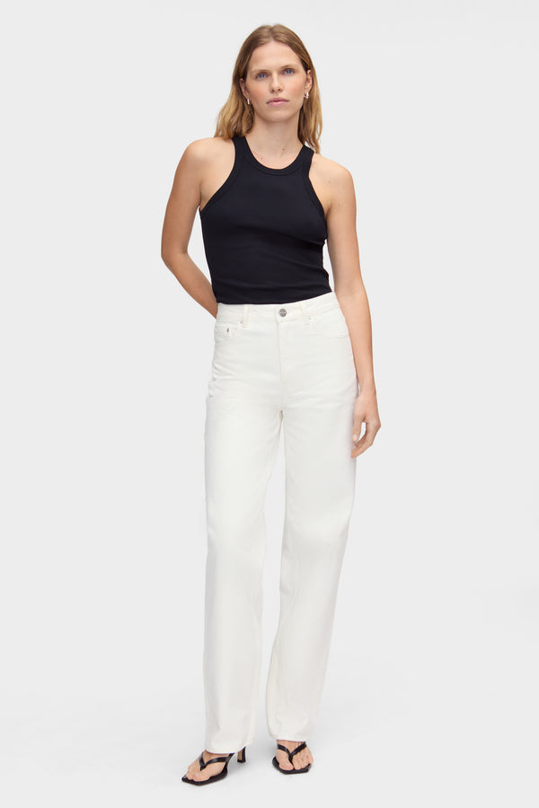 Aligne ALIGNE High Rise Straight Leg Jeans - Ecru JEANS